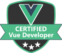 Vue certification badge